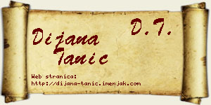 Dijana Tanić vizit kartica